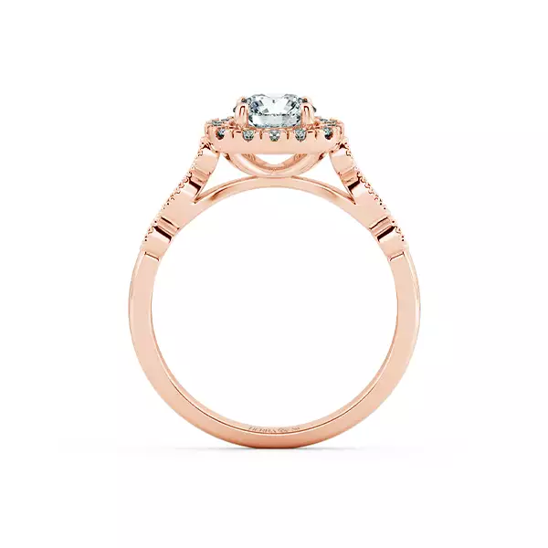 Halo Cushion Engagement Ring with Eternity Band NCH2401 5